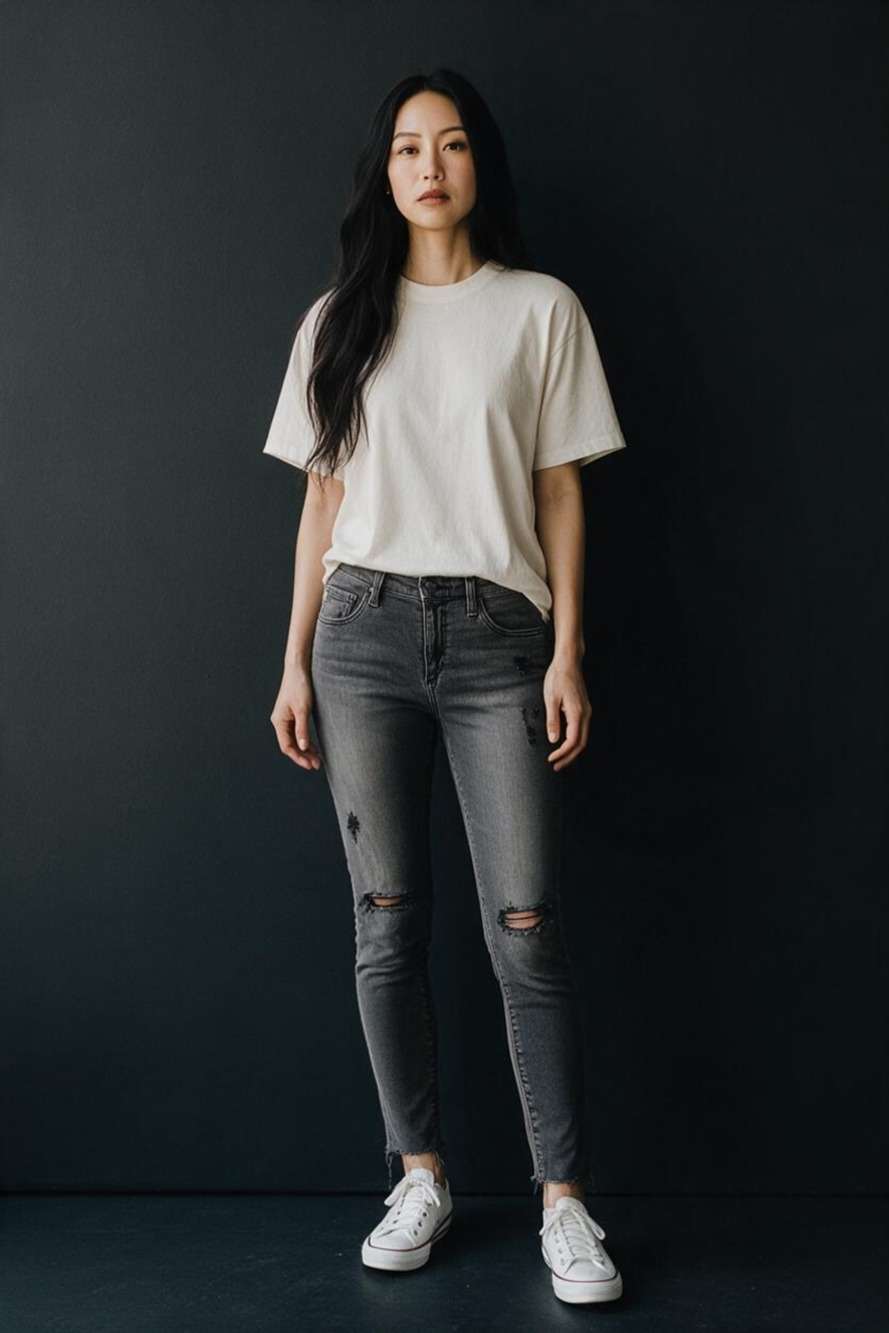 AG Jeans The Legging Ankle Super Skinny Jeans Size 29R Gray Distressed